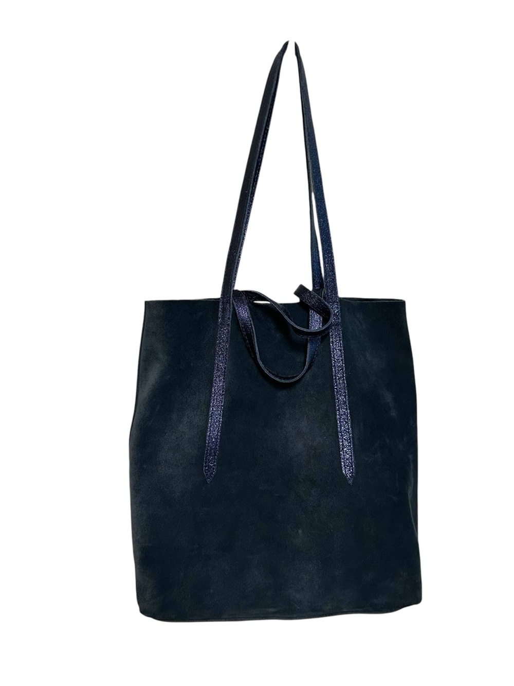 Cinnamon Paris soft Suede tote metallic leather multi straps made in Italy purse